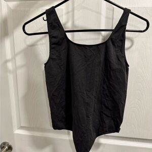 SKIMS Black Scoop-Neck Bodysuit